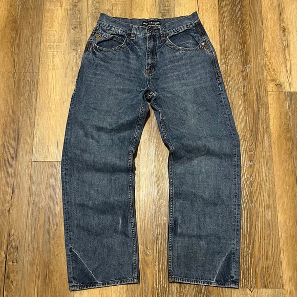 Rocawear Other - Vtg 90s Y2K Rocawear Baggy Jeans 34x32 Logo Embroidered Big Pockets Goth Skater